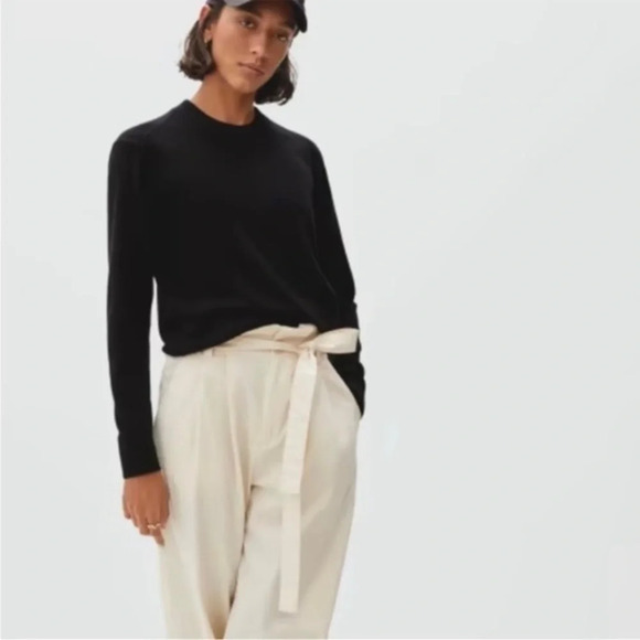New Everlane The Cashmere Crew Sweater Black - Picture 1 of 9